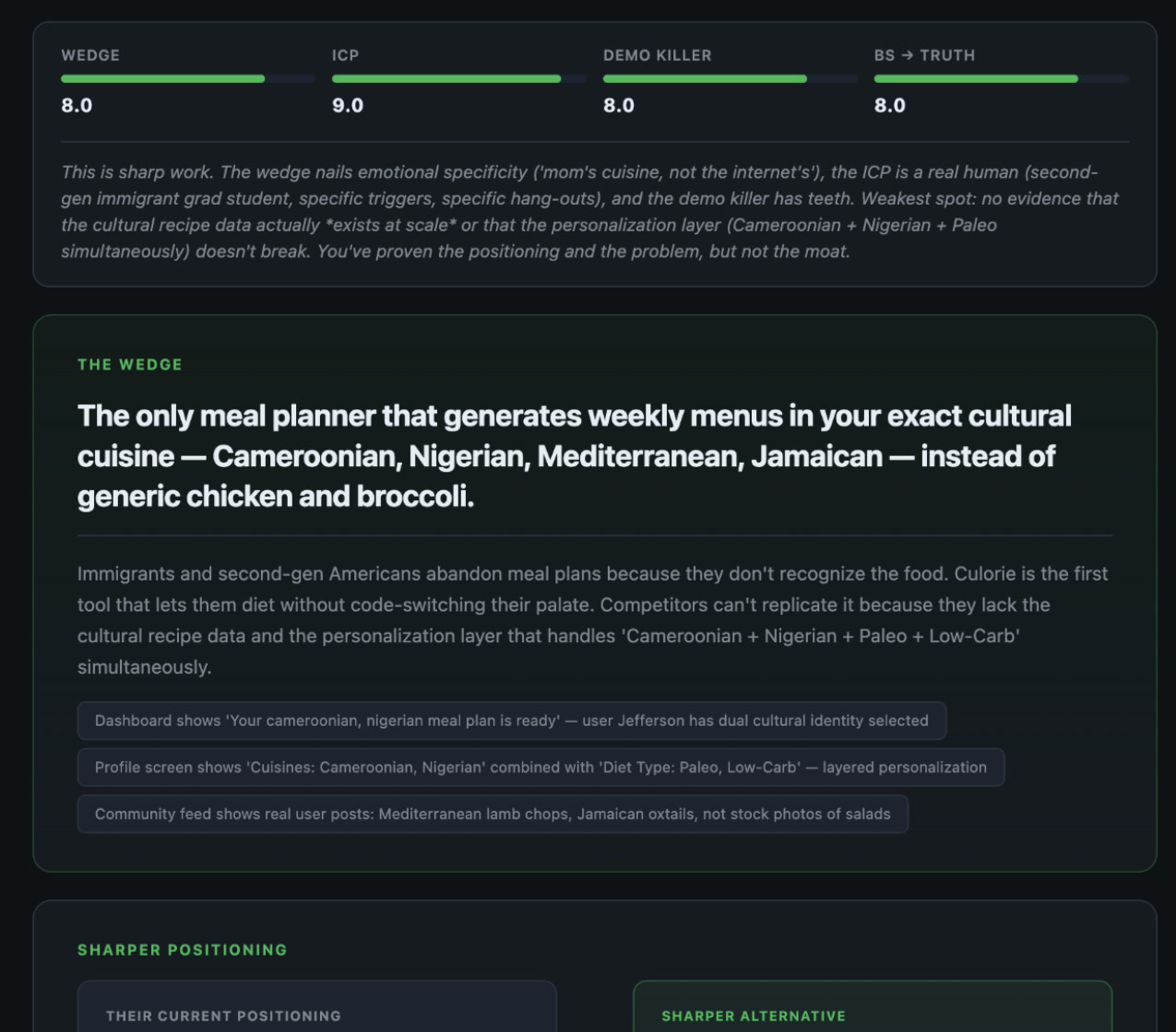 ProductDNA truth analysis preview